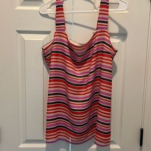 Cabi strapless striped top size large excellent condition